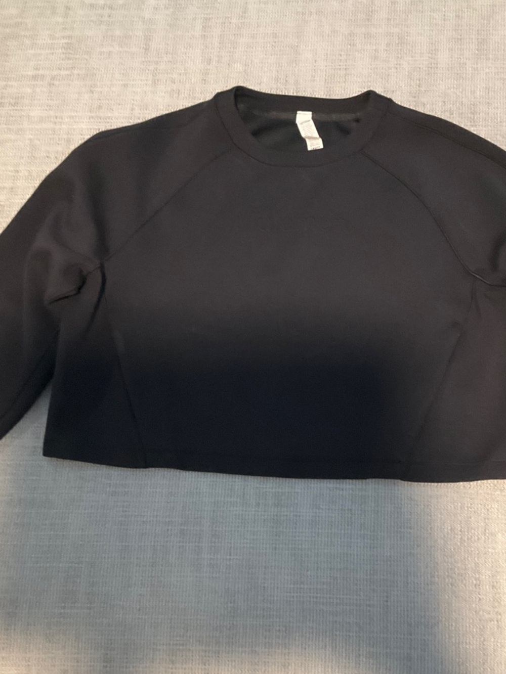 lululemon women athletica Black Cropped Crew Sweatshirt
